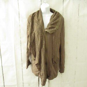 Thread & Supply Jacket S Small Green Lace Military Utility Boho Peasant